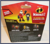 Mr. Incredible & Edna from Incredibles 2 - Junior Supers manufactured by Jakks Pacific [Back]