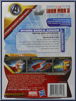 Iron Man (Hydro Shock) from Iron Man 3 - Movie - Basic Series manufactured by Hasbro [Back]