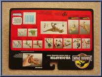 Velociraptor from Jurassic Park - Dino-Strike manufactured by Kenner [Back]