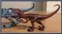 Velociraptor / Tyrannosaurus from Jurassic Park Dinosaurs (2004) - Dinosaur Packs manufactured by Hasbro [Loose]