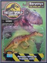 Baryonyx "Steel Jaw" from Jurassic Park - Lost World - Dinos - Series 2 manufactured by Kenner [Front]