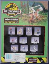 Velociraptor "Raptor" from Jurassic Park - Lost World - Dinos - Series 1 manufactured by Kenner [Back]