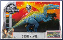 Suchomimus (Blue) from Jurassic World 2 - Action Attack manufactured by Mattel [Front]