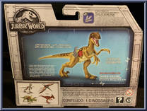 Velociraptor from Jurassic World 2 - Battle Damage manufactured by Mattel [Back]