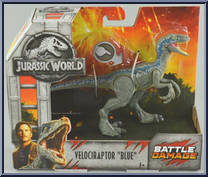 Velociraptor "Blue" from Jurassic World 2 - Battle Damage manufactured by Mattel [Front]