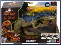 Allosaurus (Brown) from Jurassic World - Camp Cretaceous - Dino Escape - Roar Attack manufactured by Mattel [Front]