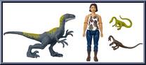 Sammy & Velociraptor from Jurassic World - Camp Cretaceous - Dino Escape - Jurassic Campers manufactured by Mattel [Loose]