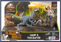 Sammy & Velociraptor from Jurassic World - Camp Cretaceous - Dino Escape - Jurassic Campers manufactured by Mattel [Front]