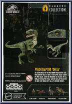 Velociraptor Delta from Jurassic World - Hammond Collection - Dinosaurs manufactured by Mattel [Back]