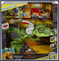 Camp Cretaceous T-Rex Dinosaur Pursuit Playset from Jurassic World - Imaginext - XL manufactured by Fisher-Price [Front]