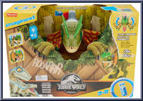 Thrash Attack Dilophosaurus Dinosaur from Jurassic World - Imaginext - Basic Series manufactured by Fisher-Price [Front]