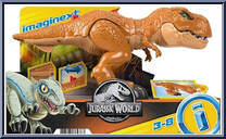 Thrashin’ Action T. Rex Dinosaur from Jurassic World - Imaginext - Basic Series manufactured by Fisher-Price [Front]