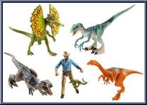 Alan Grant / Dinosaur Set from Jurassic World - Legacy Collection - Basic Series manufactured by Mattel [Loose]