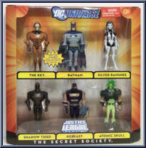 Key / Batman / Silver Banshee / Shadow Thief / KG Beast / Atomic Skull from Justice League Unlimited - Box Sets manufactured by Mattel [Front]