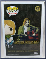 Kurt Cobain (Blue Guitar) from Kurt Cobain - Pop! Vinyl Figures manufactured by Funko [Back]
