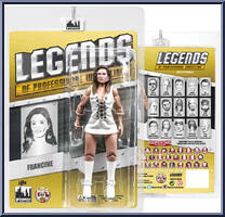 Francine from Legends of Professional Wrestling - Yellow Cards manufactured by Figures Toy Company [Front]