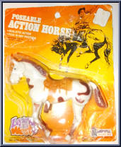 Horse (White & Brown) (Tan Saddle) Action Figure