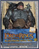 Battle Troll (Deluxe Poseable) from Lord of the Rings - Return of the King - Large Electronic Figures manufactured by Toy Biz [Front]