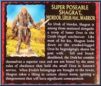 Shagrat Mordor Uruk-Hai Warrior (Super Poseable) from Lord of the Rings - Trilogy - Two Towers - Series 4 manufactured by Toy Biz [Back]