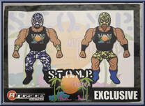 S.T.O.M.P. In Paradise from Major Wrestling Figure Podcast - Major Bendies - Exclusives manufactured by Unknown [Back]