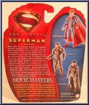 Superman (Black Suit) from Man of Steel - Movie Masters - Basic Series manufactured by Mattel [Back]