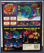 Raging Hulk from Marvel - Heavy Hitters manufactured by Toy Biz [Back]