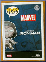 Infamous Iron Man (Glows in the Dark) from Marvel - Marvel Universe Pop! manufactured by Funko [Back]