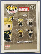 Loki (Black / White) (Helmet) from Marvel - Marvel Universe Pop! manufactured by Funko [Back]