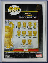 Loki (Gold Chrome) from Marvel - Marvel Stud10s Pop! manufactured by Funko [Back]