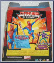 Spider-Man from Marvel - Marvel Heroes - Titanium Series (Die-Cast) manufactured by Galoob [Back]