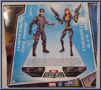 Black Widow (Gray) / Winter Soldier from Marvel Legends - Twin Packs - Series 3 manufactured by Hasbro [Back]