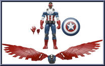 Captain America (Sam Wilson) from Marvel Legends - Infinite Series - Exclusives manufactured by Hasbro [Loose]