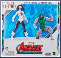 Captain Marvel vs. Doctor Doom from Marvel Legends - Infinite Series - Avengers - Beyond Earth's Mightiest manufactured by Hasbro [Front]