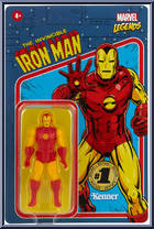 Iron Man (1st Edition) (Blue Card) from Marvel Legends - Retro - Basic Series manufactured by Hasbro [Front]