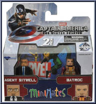 Agent Sitwell / Batroc from Marvel Minimates - Wave 55 - Captain America: The Winter Soldier manufactured by Diamond Select [Front]
