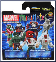 Spider-Man (Unmasked) / Green Goblin from Marvel Minimates - Wave 41 manufactured by Diamond Select [Back]