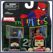 Daredevil (Evil) / Elektra from Marvel Minimates - Wave 38 manufactured by Diamond Select [Front]