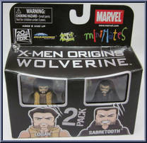 Logan / Sabretooth from Marvel Minimates - Toys R Us 2-Packs - X-Men Origins: Wolverine - Series 1 manufactured by Diamond Select [Front]