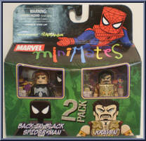 "Back in Black" Spider-Man / Kraven from Marvel Minimates - Toys R Us 2-Packs - Wave  1 manufactured by Diamond Select [Front]