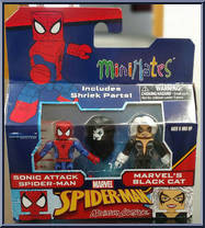 Sonic Attack Spider-Man / Black Cat from Marvel Minimates - Wave 76 manufactured by Diamond Select [Front]