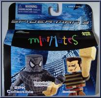 Spider-Man (Black Suit) / Sandman from Marvel Minimates - Wave 17 - Spider-Man 3 manufactured by Diamond Select [Front]