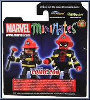 Spider-Man / Fire Chief Max from Marvel Minimates - Exclusives manufactured by Diamond Select [Back]