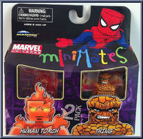 Thing / Human Torch from Marvel Minimates - Toys R Us 2-Packs - Wave  8 manufactured by Diamond Select [Front]