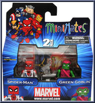 Spider-Man (Unmasked) / Green Goblin from Marvel Minimates - Wave 41 manufactured by Diamond Select [Front]