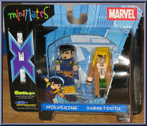 Wolverine / Sabretooth from Marvel Minimates - Wave  3 manufactured by Diamond Select [Front]