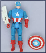 Captain America (Shield Launcher) from Marvel - Super Heroes - Series 1 manufactured by Toy Biz [Loose]