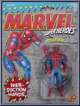 Spider-Man (Web-Suction Hands) from Marvel - Super Heroes - Series 1 manufactured by Toy Biz [Front]