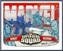 Beast & Iceman from Marvel Super Hero Squad - Series  4 manufactured by Hasbro [Front]