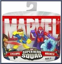 Cyclops & Magneto from Marvel Super Hero Squad - Series  1 manufactured by Hasbro [Front]