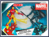 Iron Man vs Black Panther from Marvel Universe - Exclusives manufactured by Hasbro [Front]